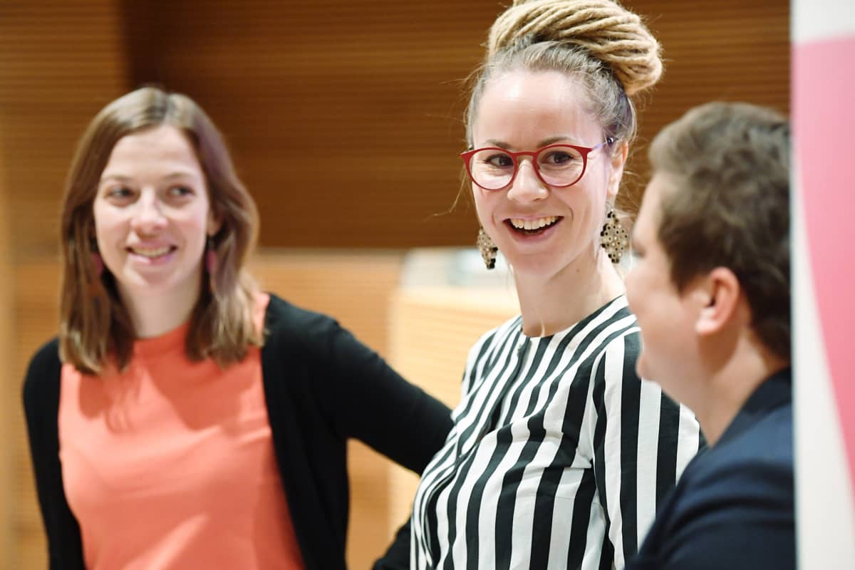 Li Andersson, Hanna Sarkkinen ja Silvia Modig.