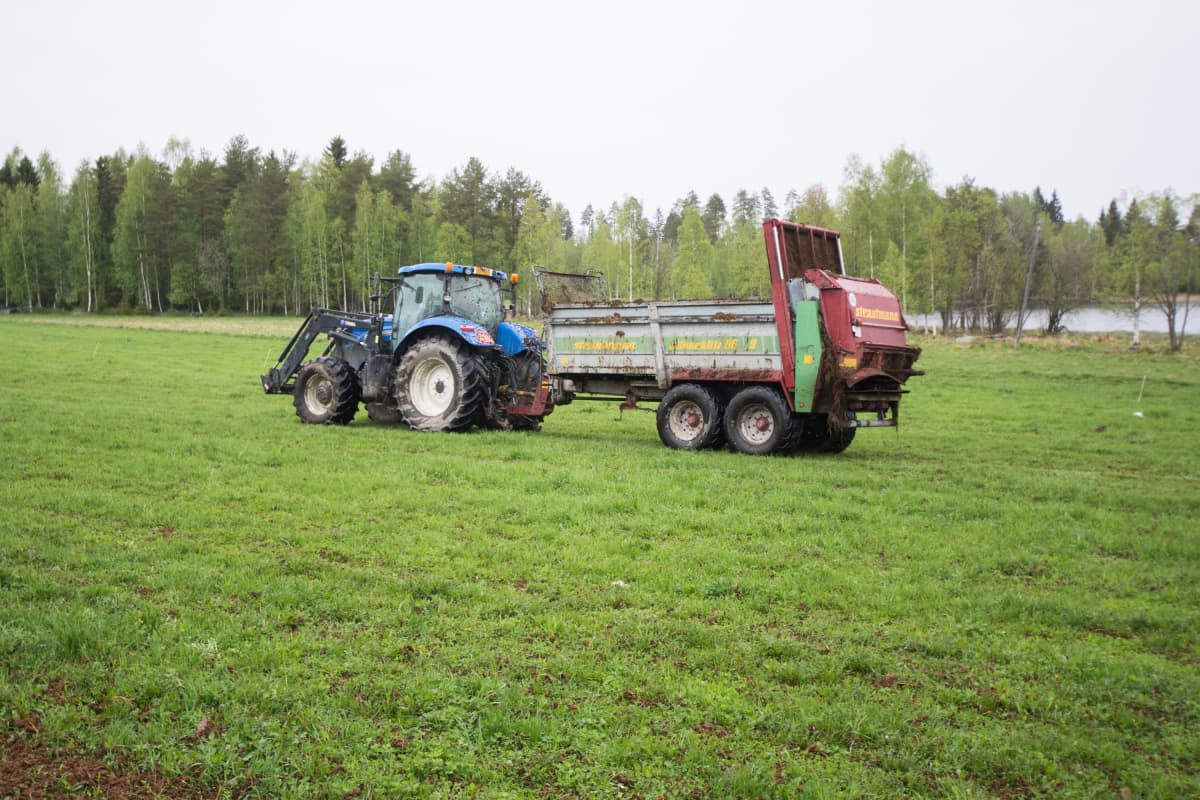 Kuivalannan tarkkuuslevitin pellolla Kuopion Hiltulanlahdessa.