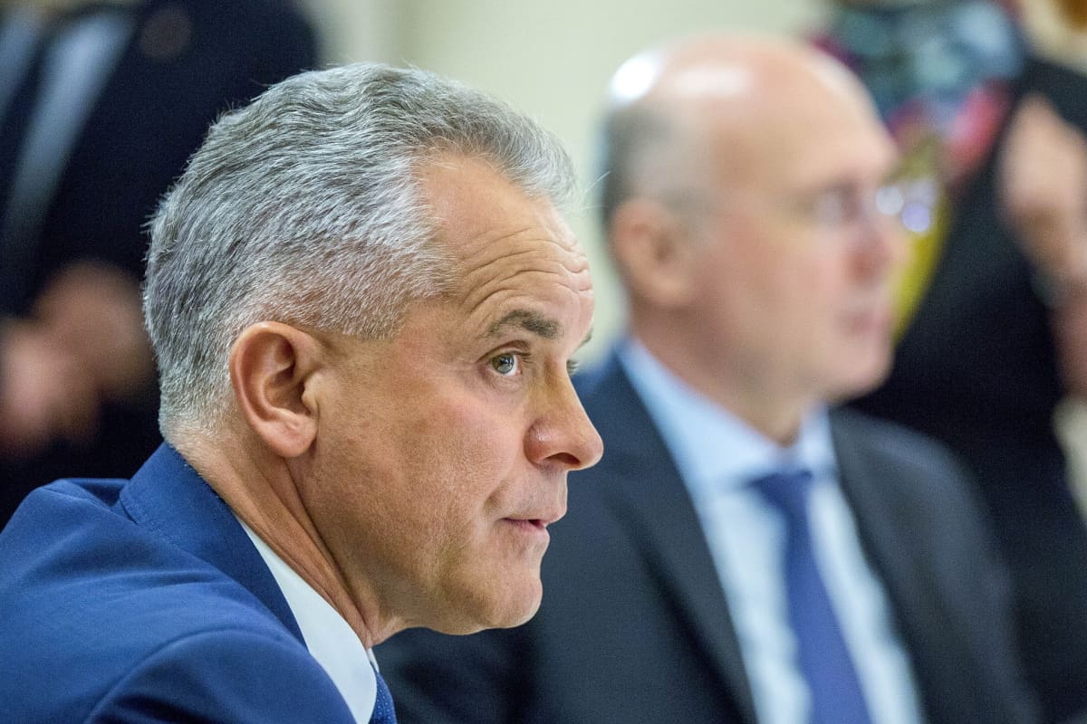 Demokraattipuolueen johtaja, miljonääri Vladimir Plahotniuc maaliskuussa.