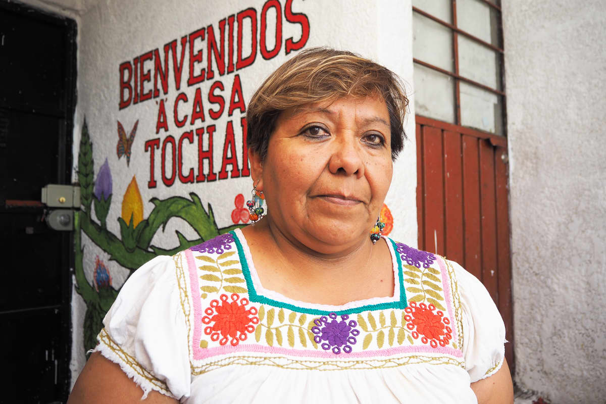 Turvakoti Tochanin johtaja Gabriela Hernández.