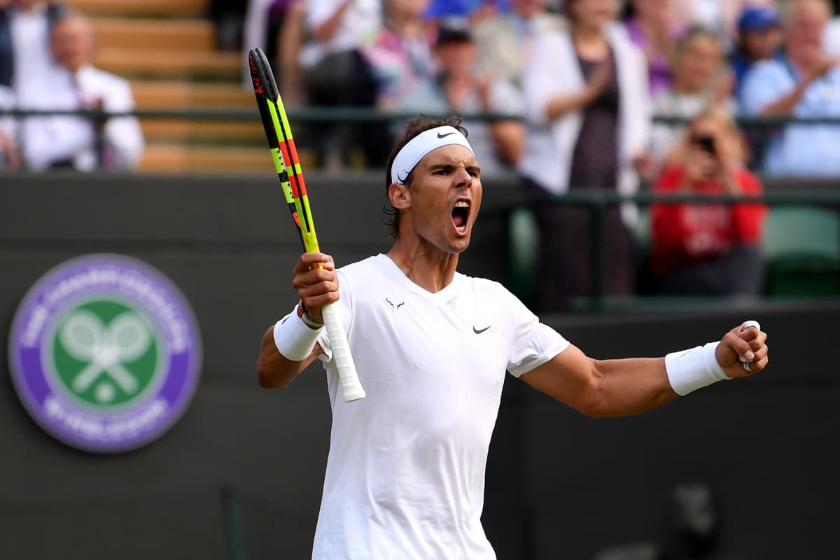 Rafael Nadal Wimbledonissa 2019.