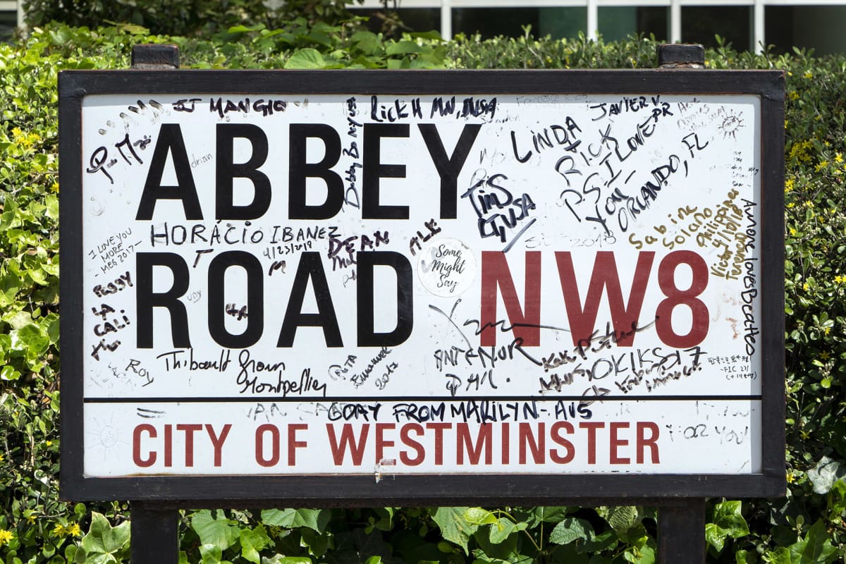 Abbey Road -kyltti.