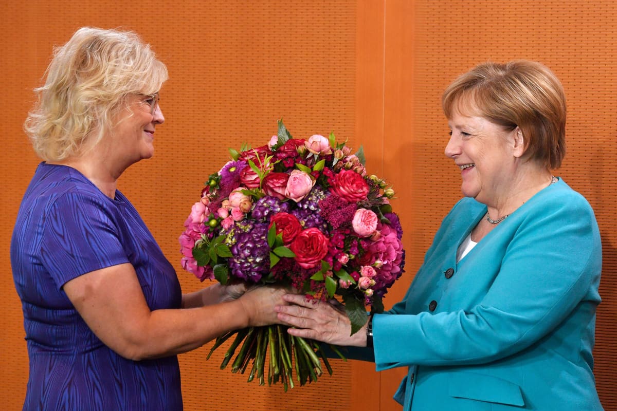 Christine Lambrecht ja Angela merkel