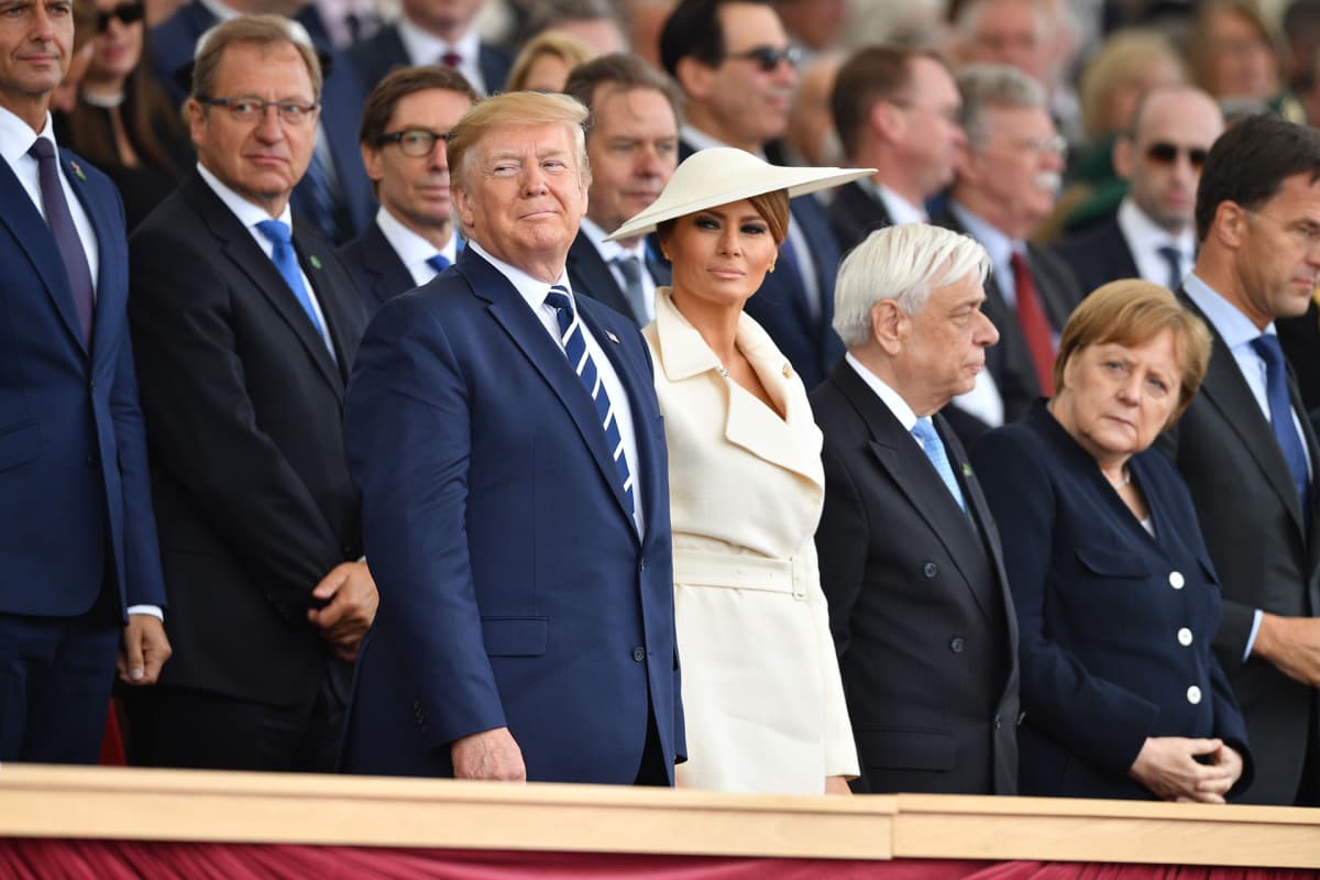Donald Trump, Melania Trump, Prokopis Pavlopoulos, Angela Merkel