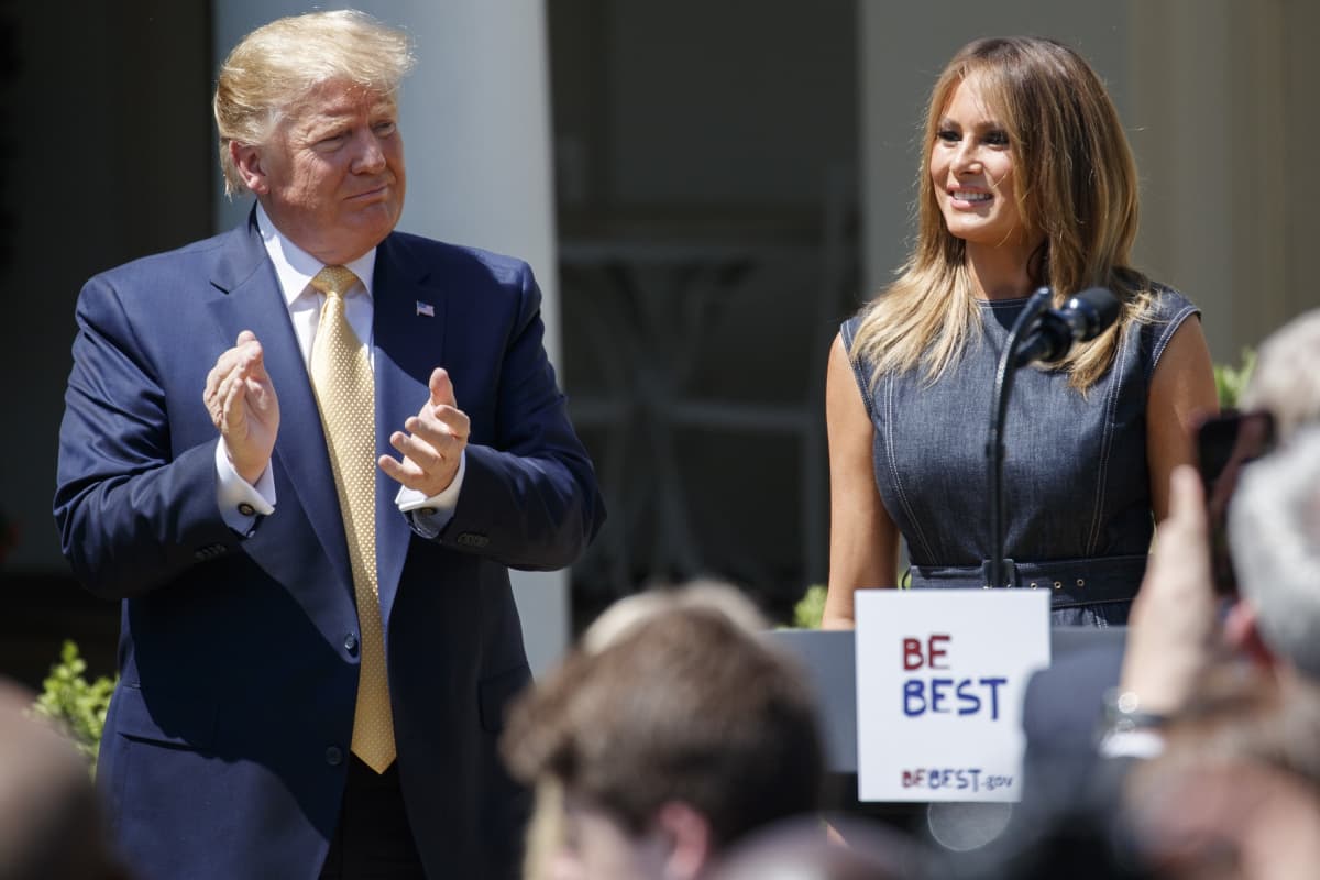 Presidentti Donald Trump ja Melania Trump.