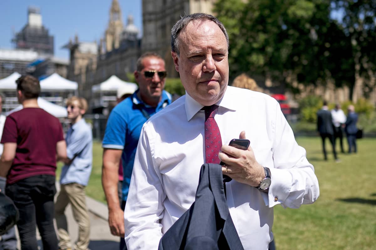 Pohjois-Irlannin demokraattisen unionistipuolueen johtaja Nigel Dodds.