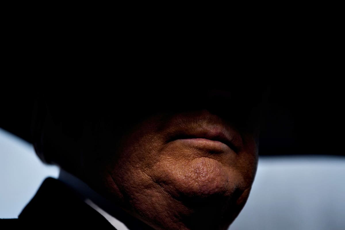 Donald Trump piti lyhyen tiedotustilaisuuden medialle ennen lähtöään Nato-kokoukseen 2. joulukuuta 2019.