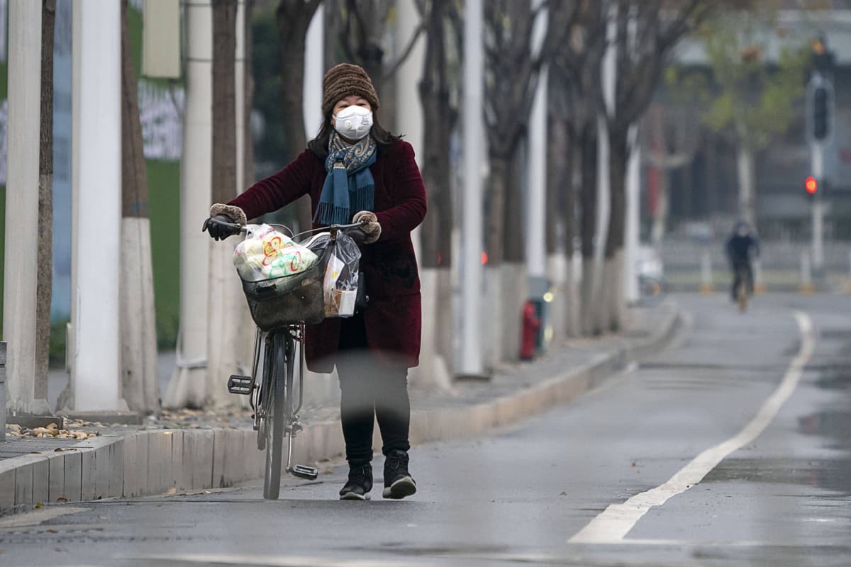 Wuhanin kaduilla oli hiljaista 26. tammikuuta.