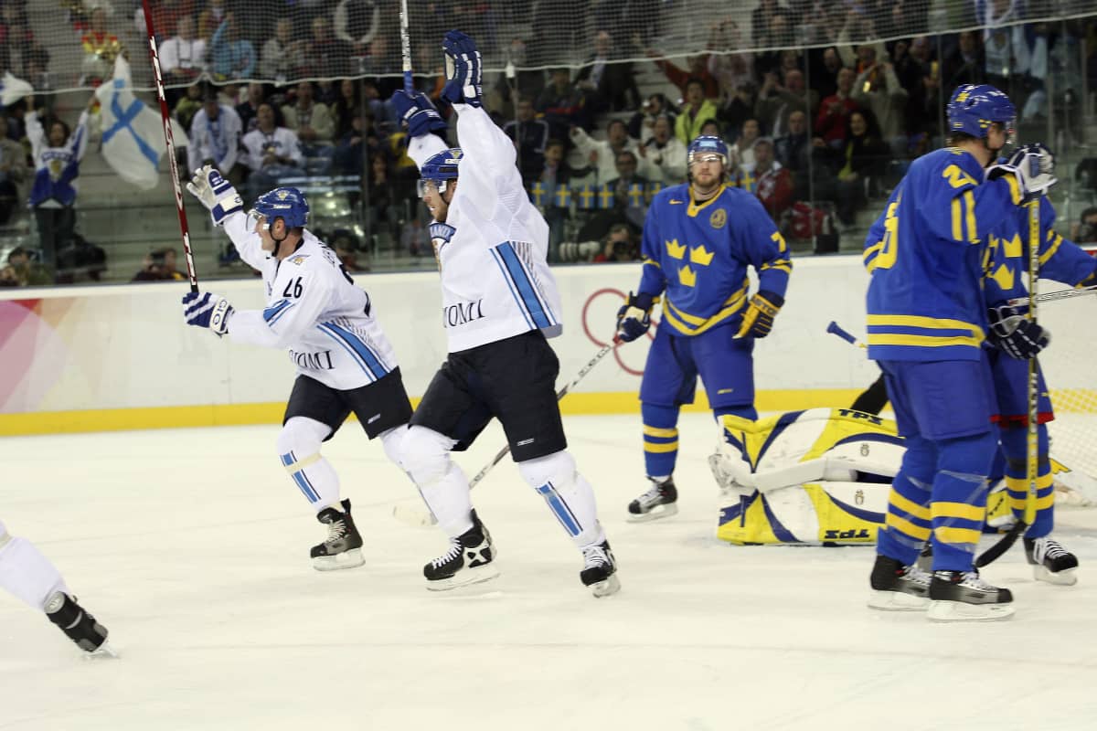 Saku Koivu Jere Lehtinen Torinon olympiafinaali 2006