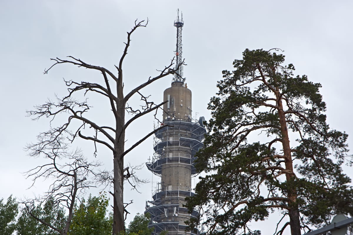 Yle's Pasila broadcast tower.