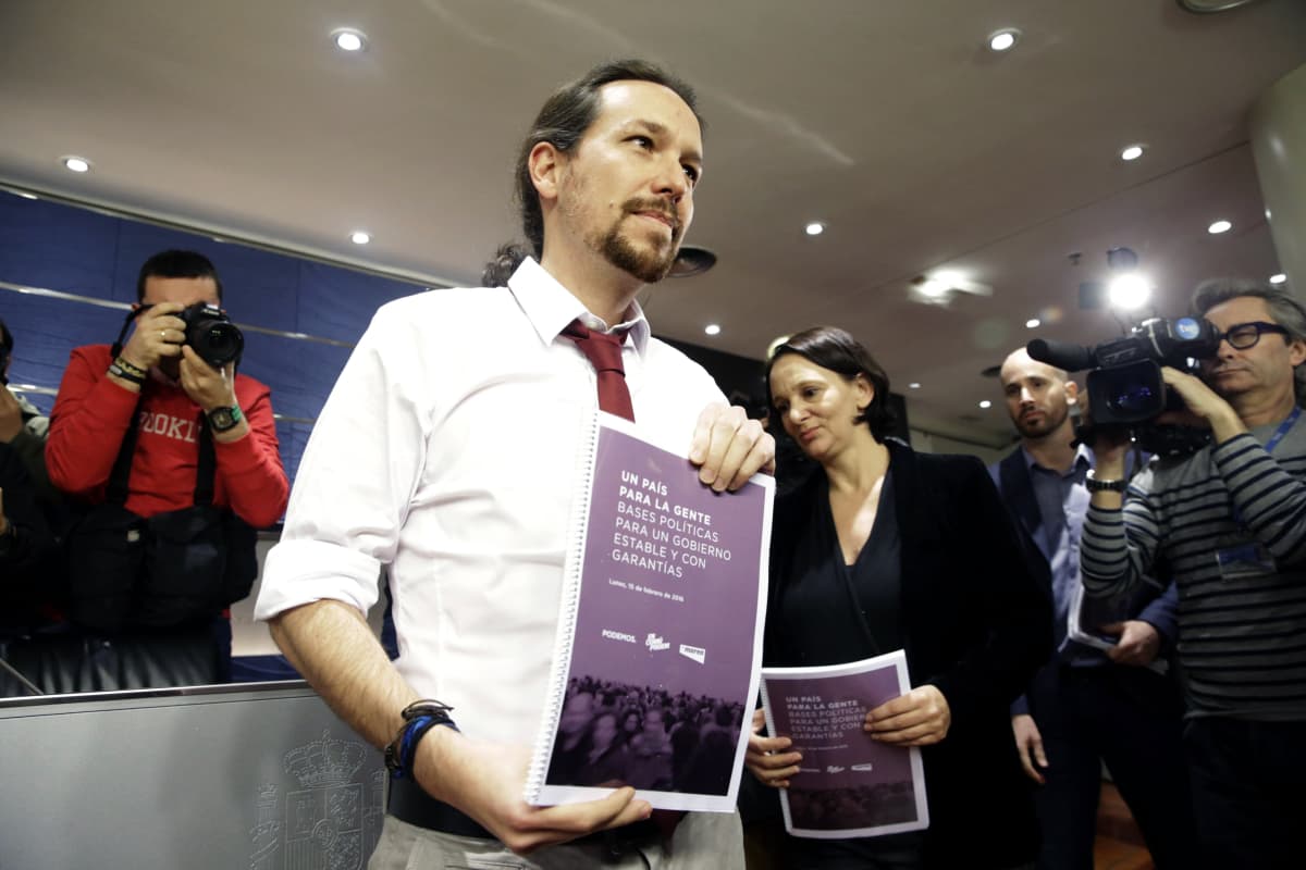 Podemos-puolueen johtaja Pablo Iglesias.