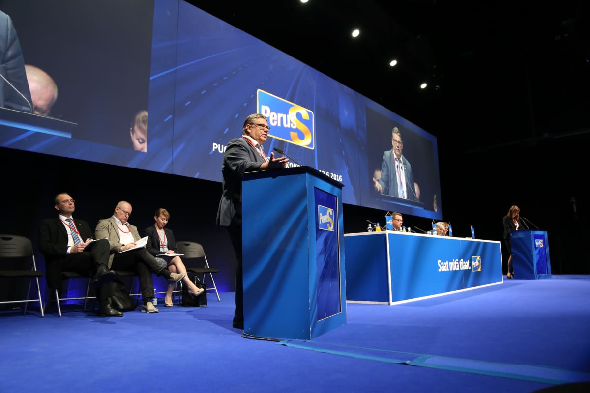Perussuomalaisten Timo Soini.