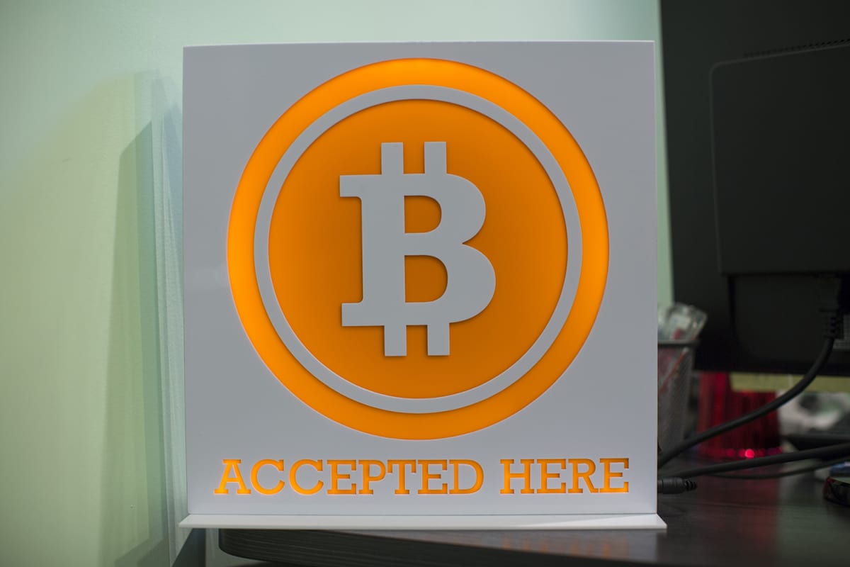 Bitcoin-merkki Hong Kongissa.