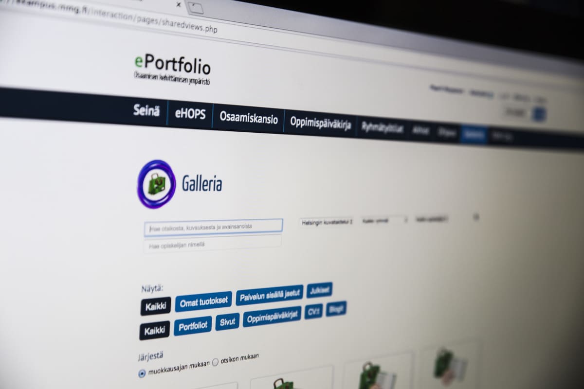 eportfolio tietokoneohjelma