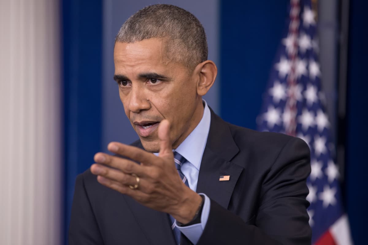 Presidentti Obama tiedotustilaisuudessa 16.12.2016.
