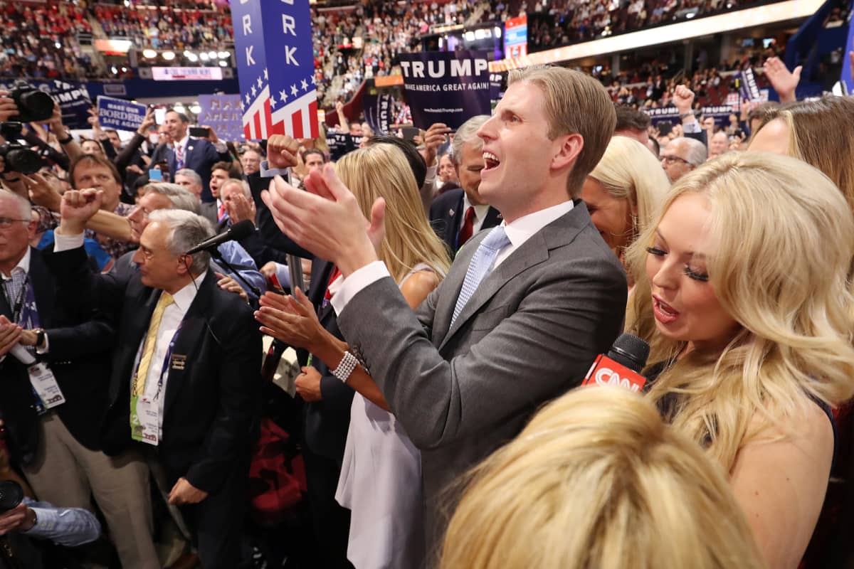 Eric Trump ja siskopuoli Tiffany Trump osallistuivat republikaanien puoluekokoukseen heinäkuussa 2016 Clevelandissa Ohiossa.