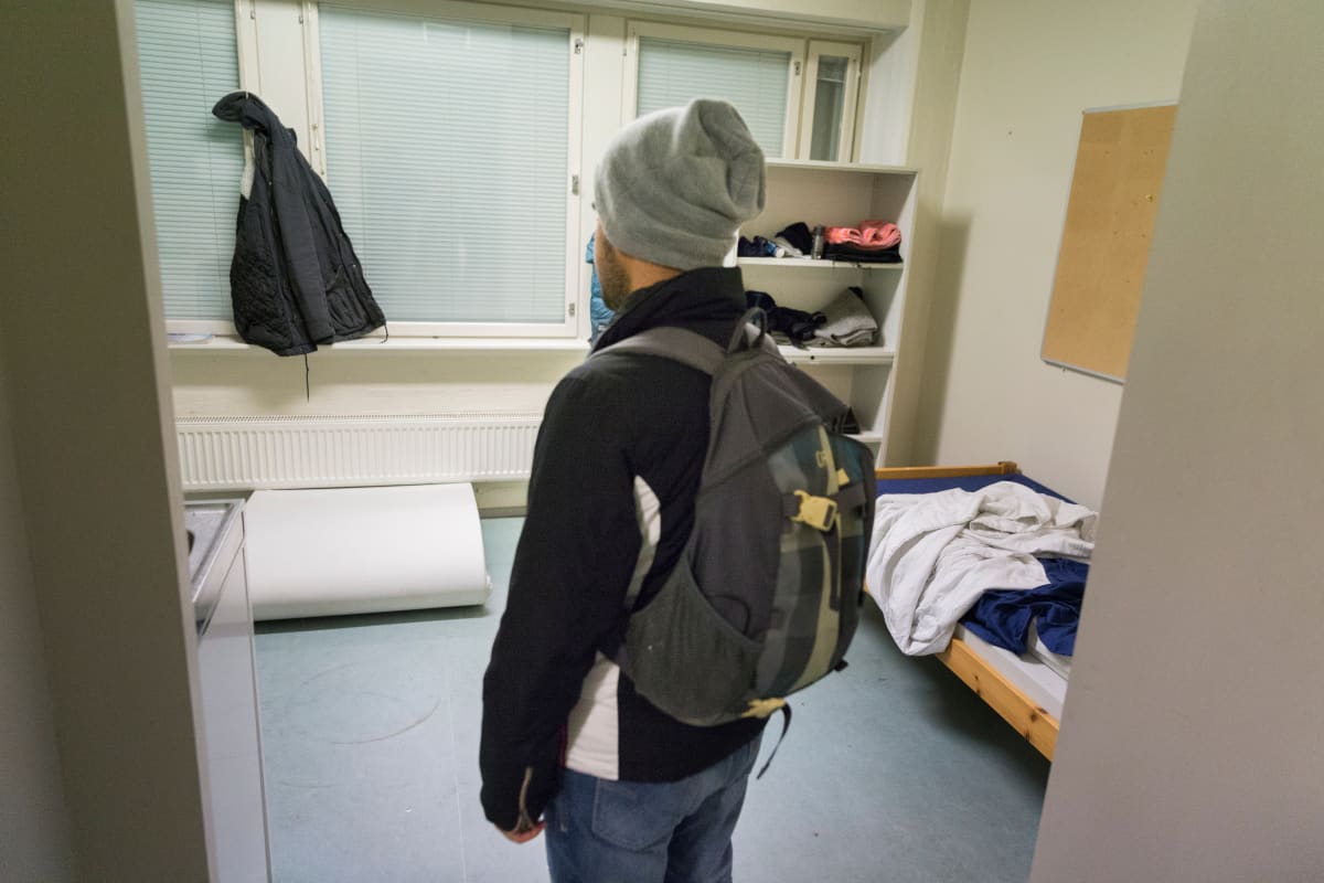 Faris Abdulhadin huone hätämajoitustilassa.