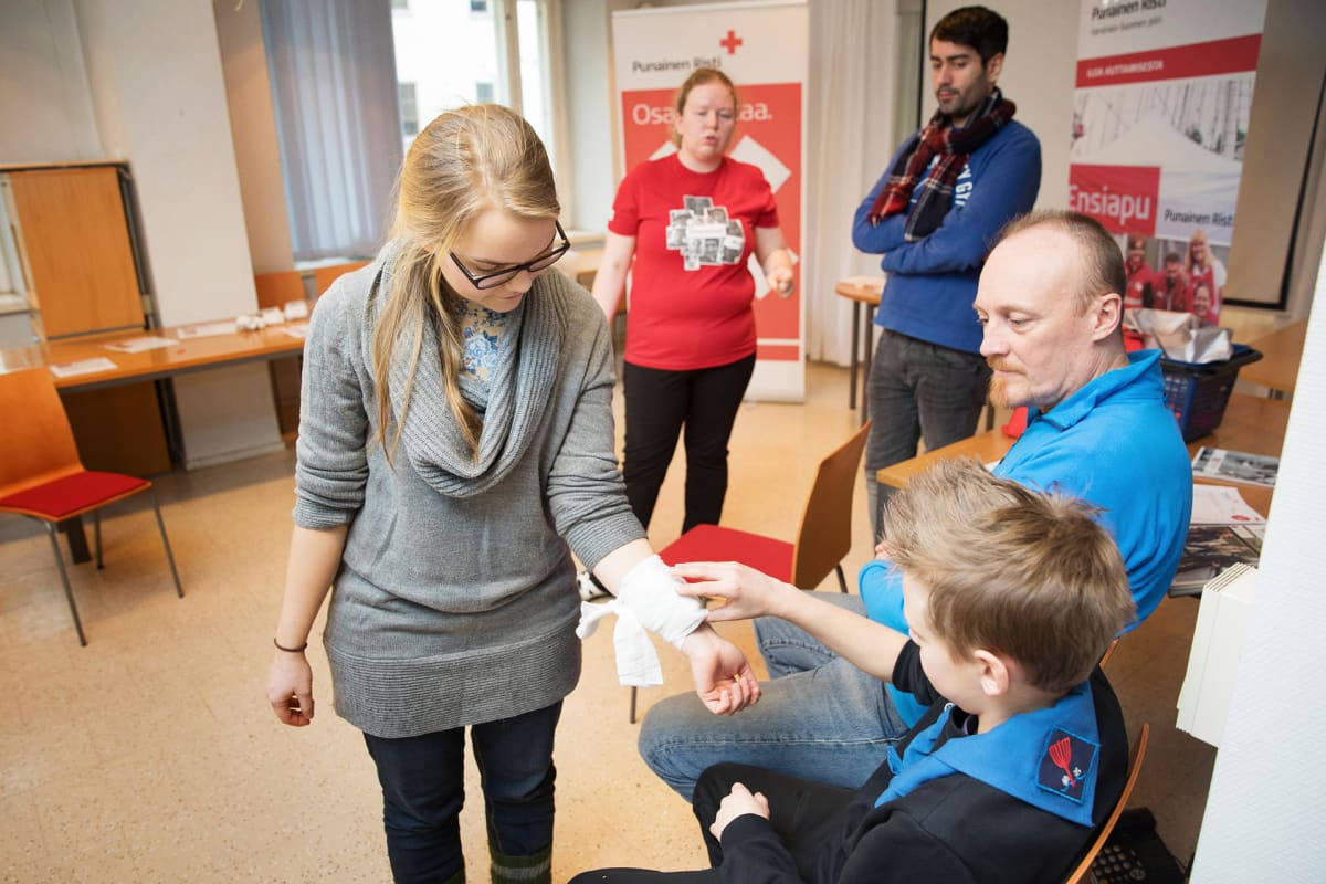 Suomen punaisen ristin auttajakurssi 2017