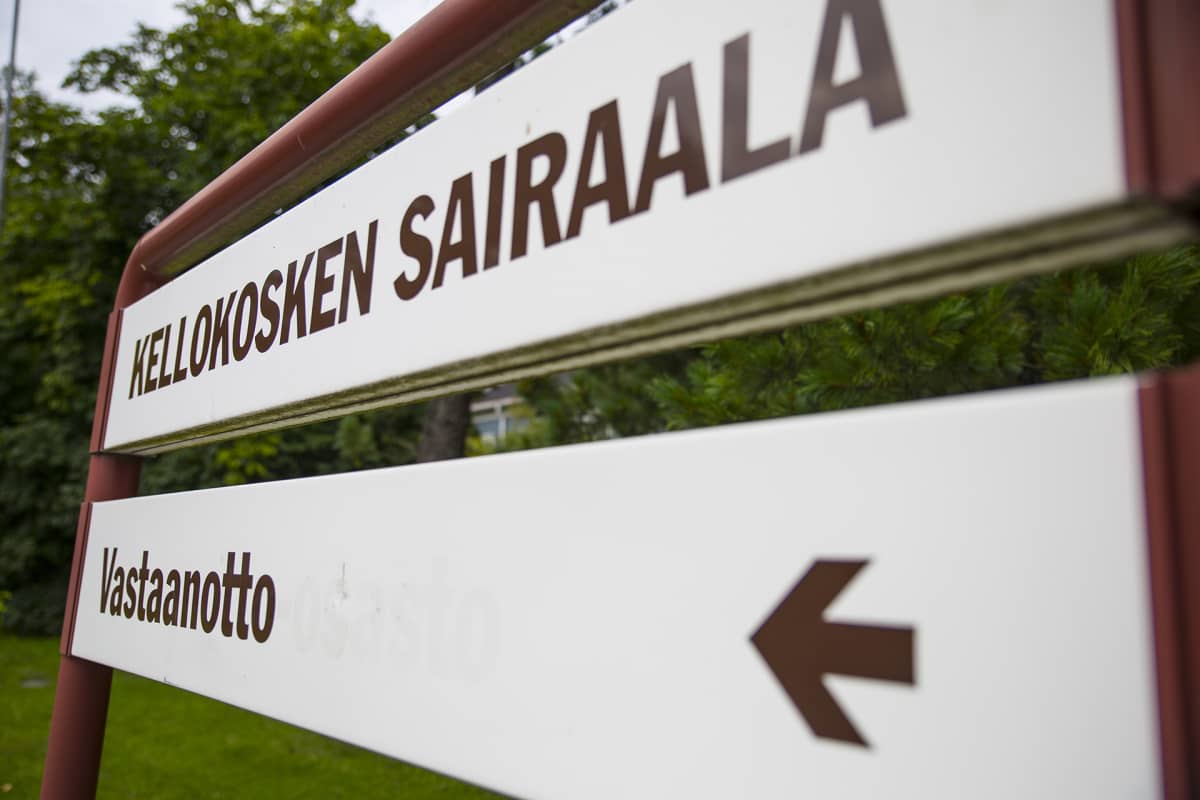 Kellokosken sairaalan kyltti.