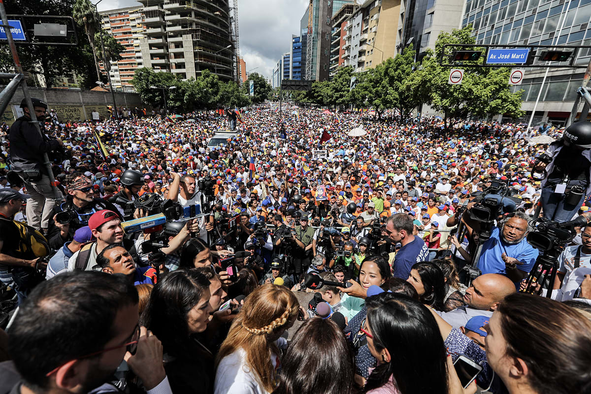 Joukkomielenosoitus Venezuelassa