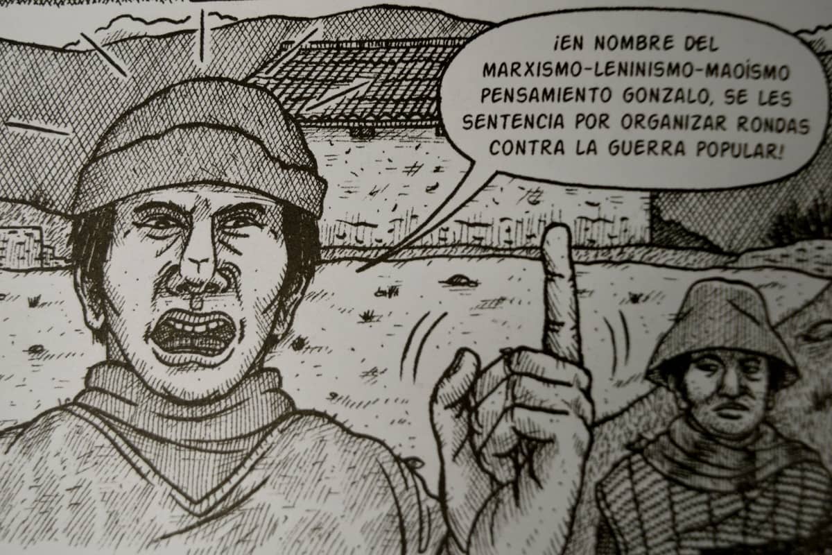 Perulaisen Jesús Cossion sarjakuvat kertovat Perun lähihistorian väkivaltaisuuksista.