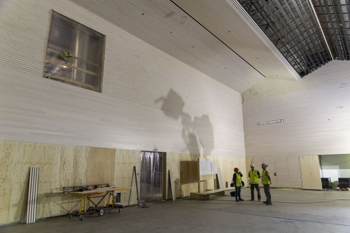 Olympiastadionin maanalainen iso jumppasali