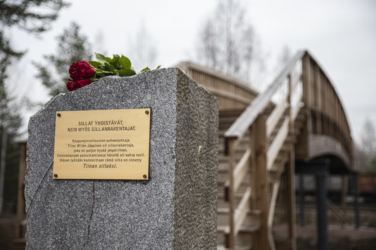 Tiina Wilen-Jäppisen muistomerkki Imatralla.
