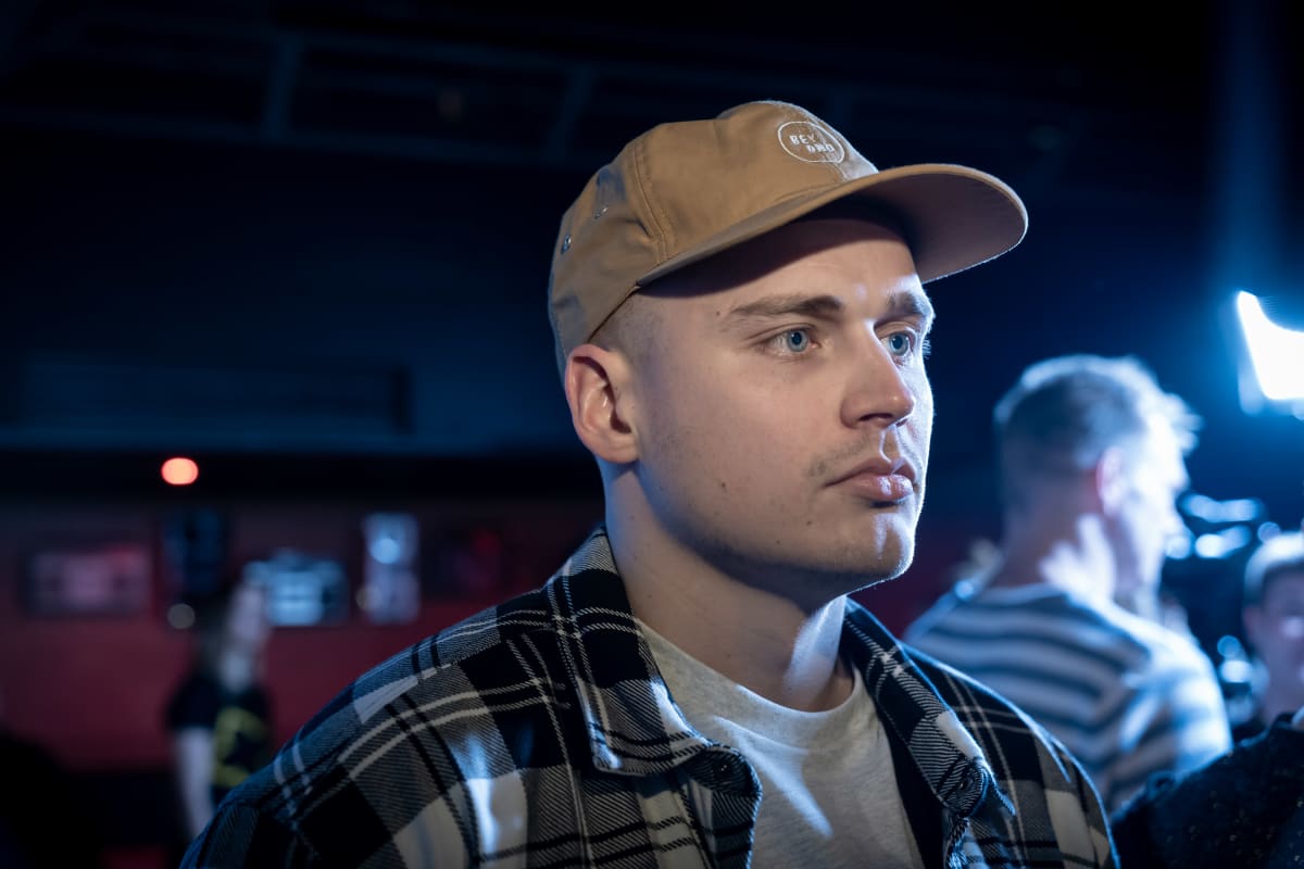 Jyväskyläläinen rap-artisti Gettomasa, Emma Gaala pressitilaisuus, Helsinki, 12.12.2019.