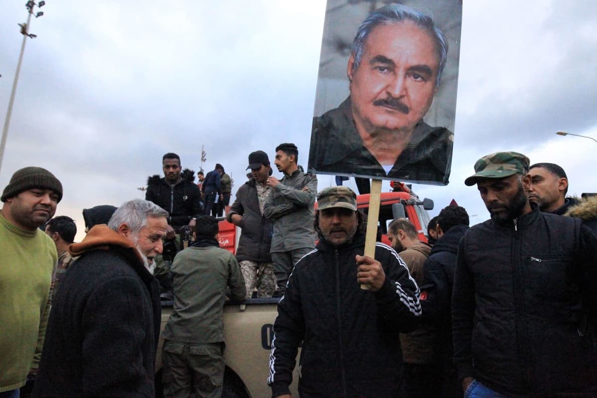 Libyan itäosissa sijaitseva Benghazi on kenraali Khalifa Haftarin vahvaa tukialuetta. Kaupungissa järjestettiin tammikuussa Turkkia vastustava mielenosoitus.