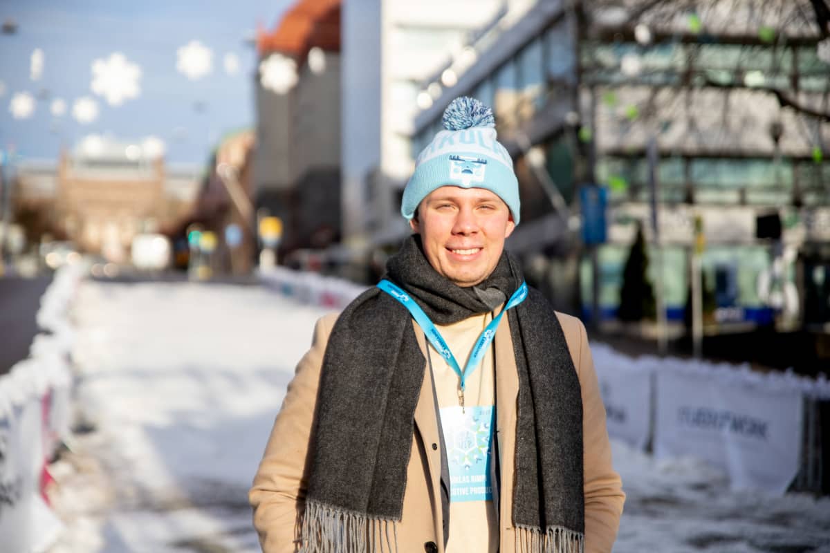 Pikkulaskiaisen päätuottaja Niklas Rimpi.