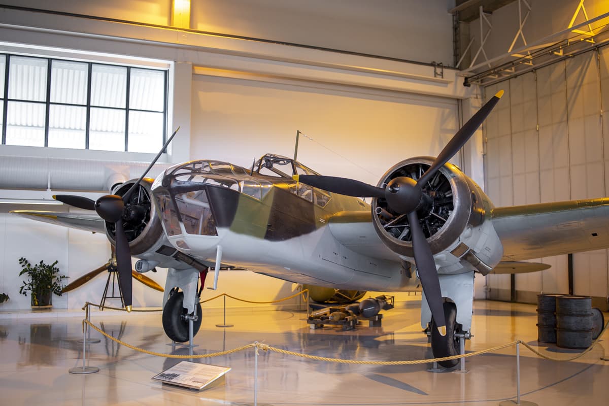 Blenheim lentokone Tikkakosken ilmailumuseossa.