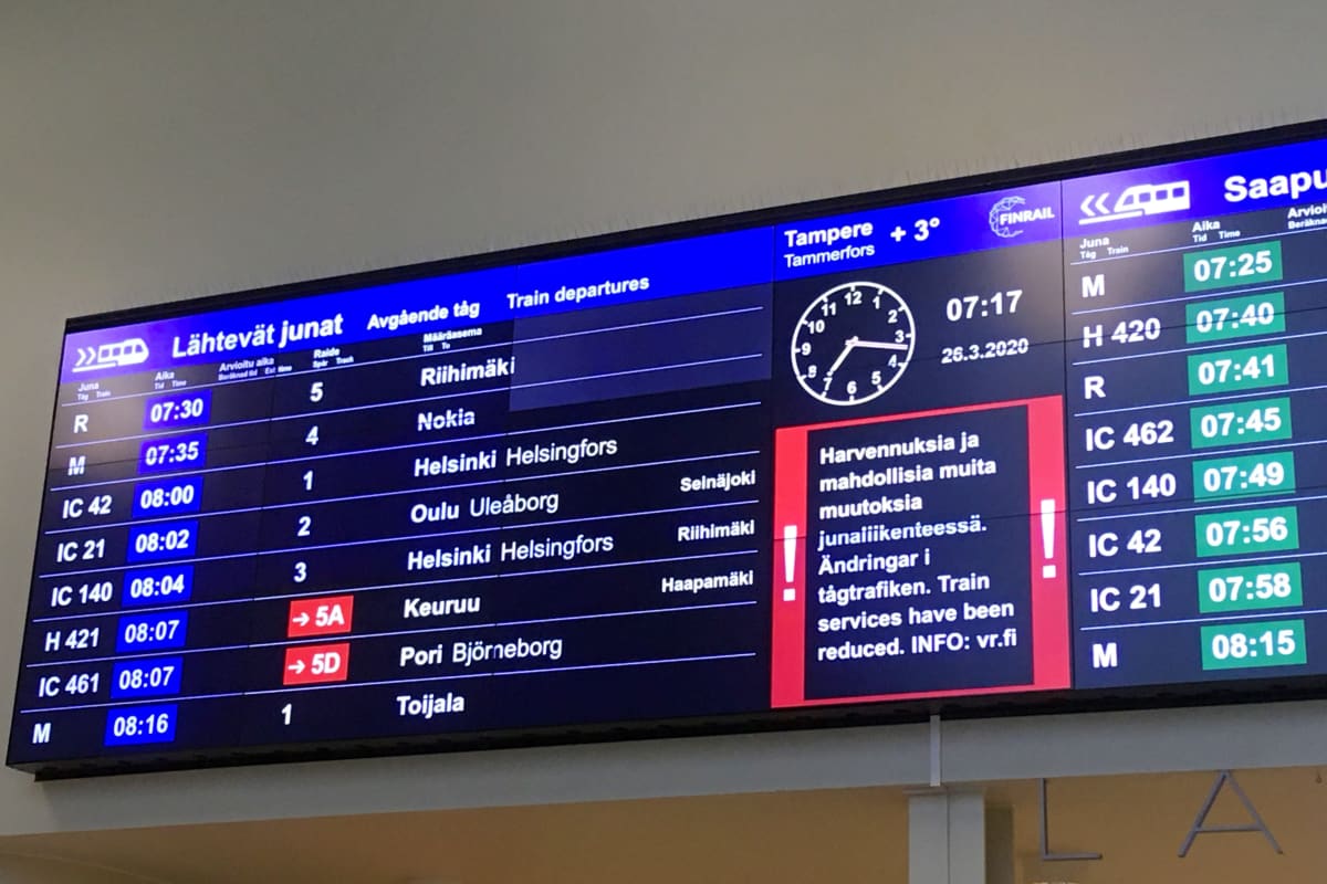 Tampereen rautatieasema.