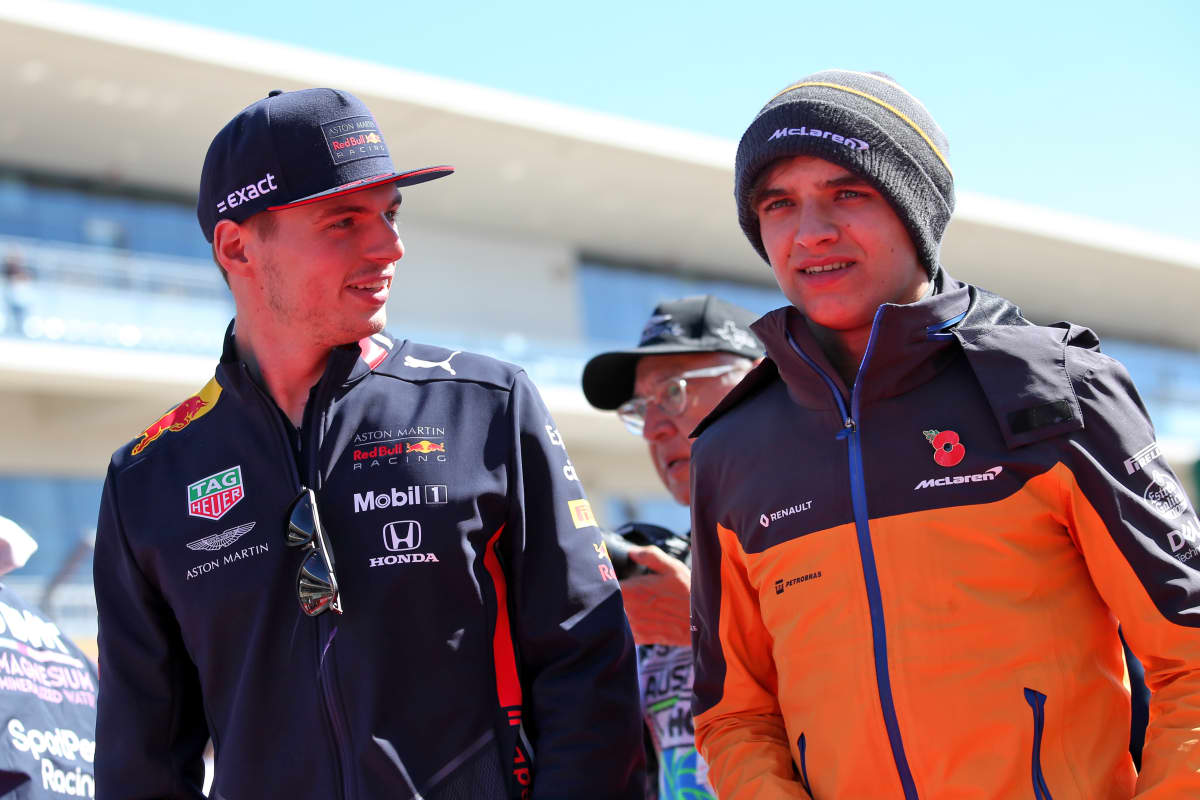 Max Verstappen ja Lando Norris Yhdysvaltain GP:ssä 2019.