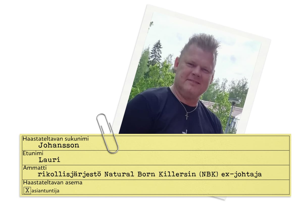 Lauri Johanssonista tehty tietokortti.