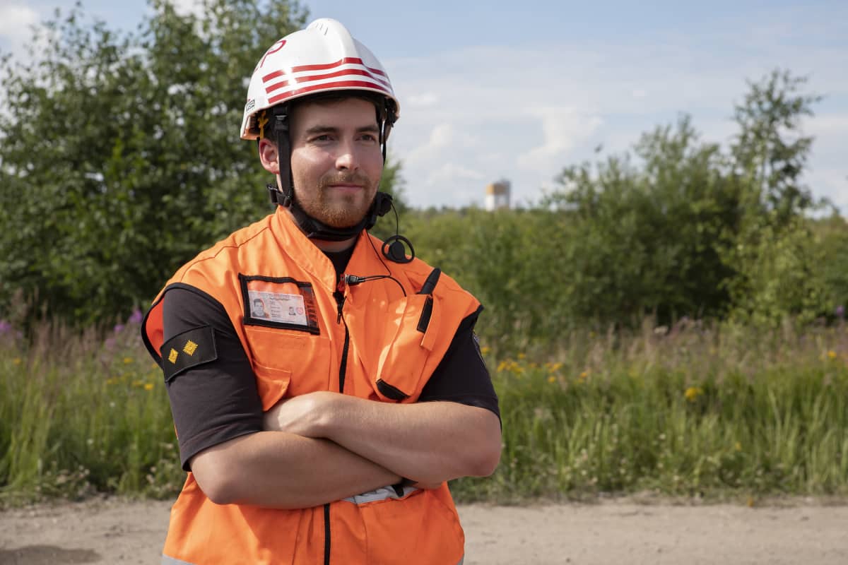 Pohjois-Savon pelastuslaitoksen palomestari Eerik Pudas.