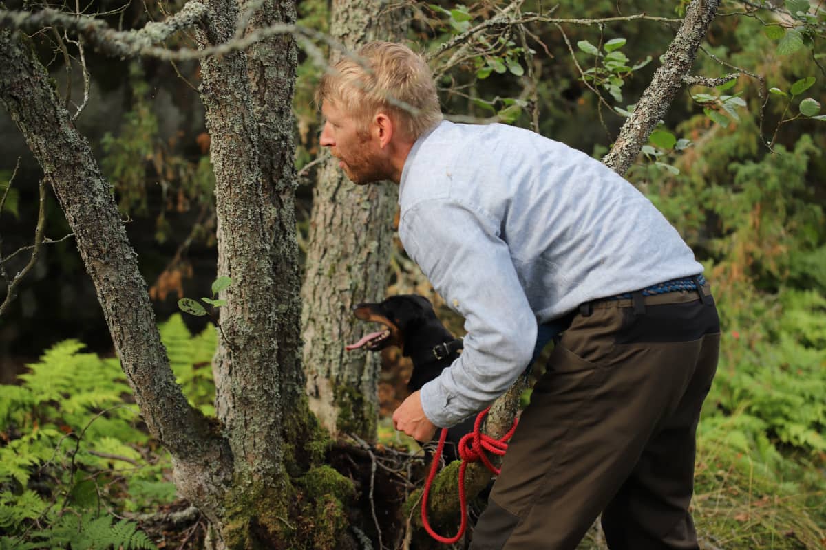 metsästäjä ja koira