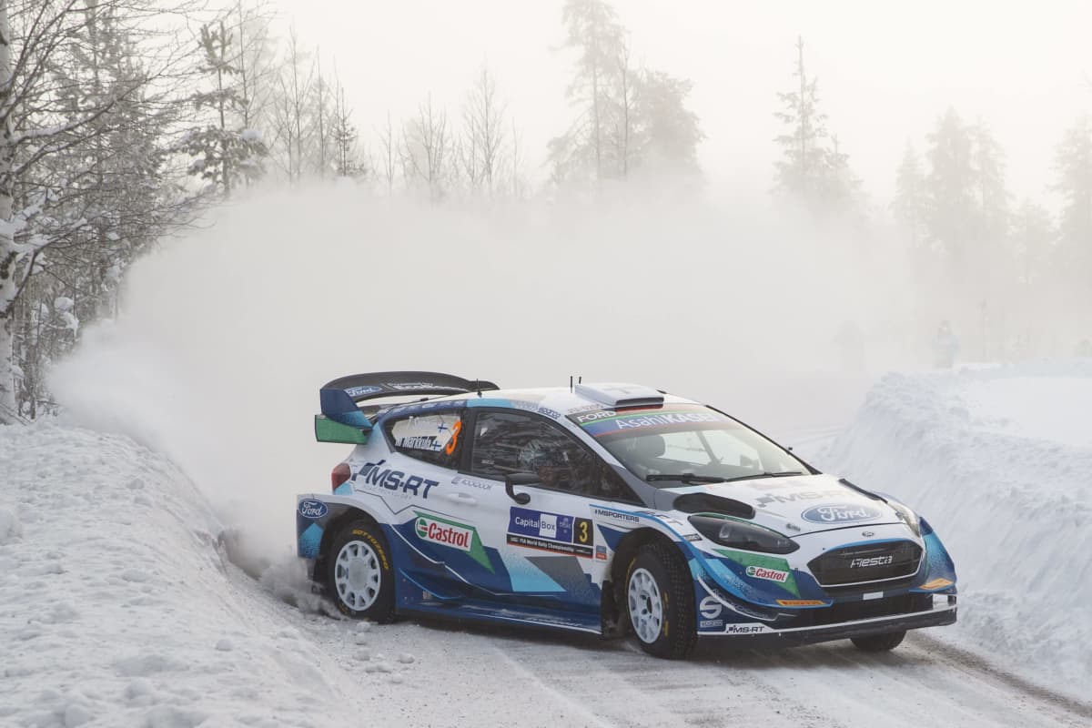Teemu Suninen Rovaniemen MM-rallissa 2021.