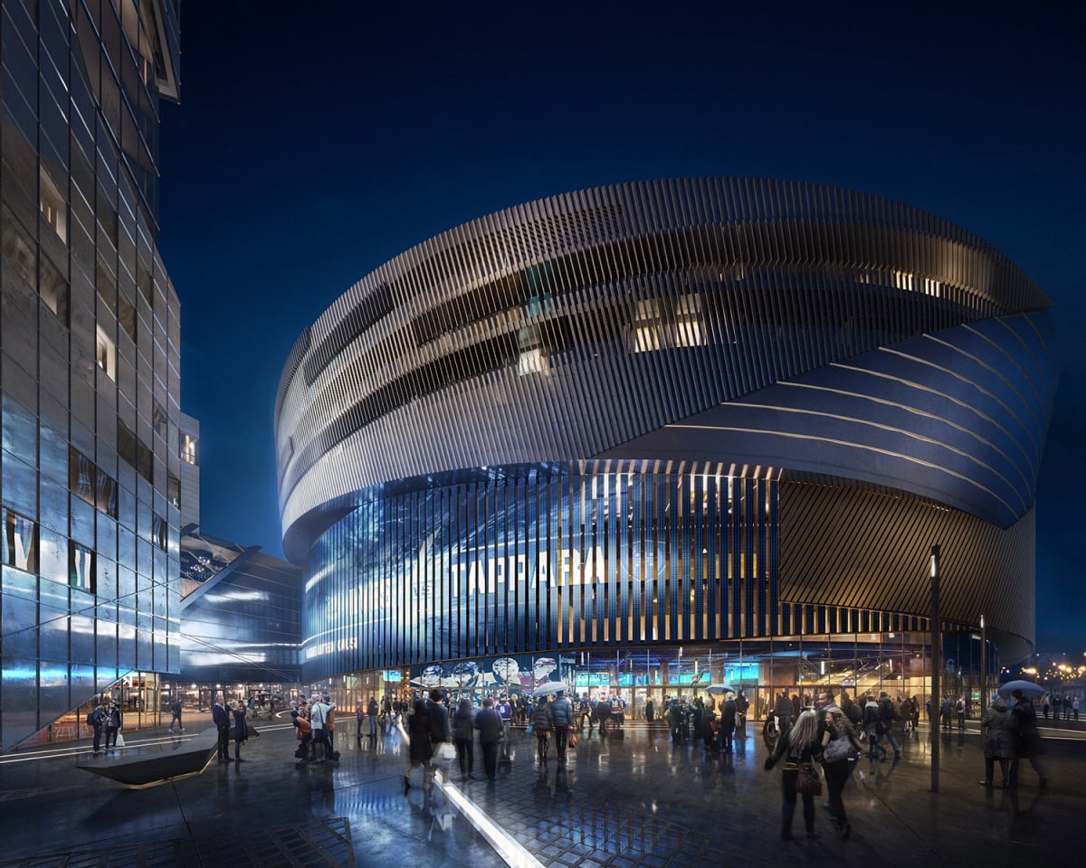 Havainnekuva Tampereen Kannesta ja Areenasta