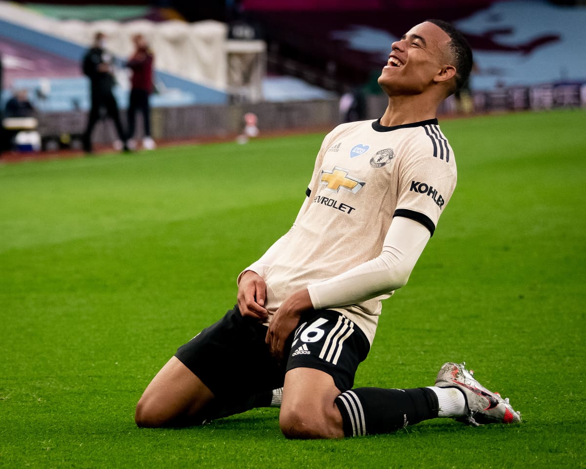 Mason Greenwood tuulettaa maalia