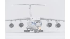 Isopandat Lumi eli Jin Bao Bao ja Pyry eli Hua Bao saapuvat Suomeen Helsinki-Vantaan lentokentälle venäläisellä Iljushin IL76 -rahtikoneella.