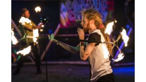 Kosmos Festival, Ristiina, metsäfestivaali , tulitaiteilija