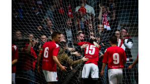 Helsinki, Talin jalkapallohalli, 7. helmikuuta 2015. Julkaisija: Helsingin Sanomat.Jalkapallon liigacupin ottelu Helsingin IFK - Turun FC Inter päättyi IFK:n voittoon 6-0. Urheilukuva 2015.