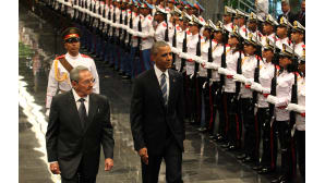 Barack Obama ja Raul Castro.