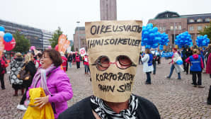 Mielenilmaus rautatientorilla 18. syyskuuta 2015.