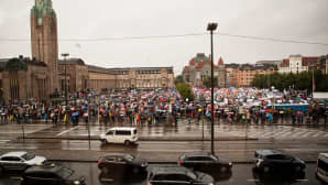 Helsingin rautatientori 18. syyskuuta.