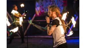 Kosmos Festival, Ristiina, metsäfestivaali , tulitaiteilija