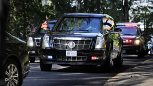 Donald Trumpia kuljettava auto.