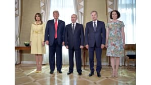 Melania Trump, Donald Trump, Vladimir Putin, Sauli Niinistö ja Jenni Haukio