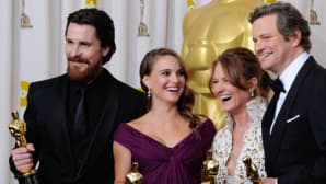 Oscar-palkitut näyttelijät: Christian Bale, Natalie Portman, Melissa Leo ja Colin Firth
