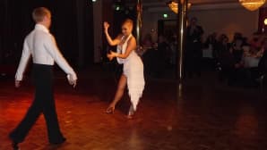 Imatralaistanssipari Petra Leinikka ja Toni Kyyhkynen esittivät gaalayleisölle rumban ja jiven vuonna 2010.